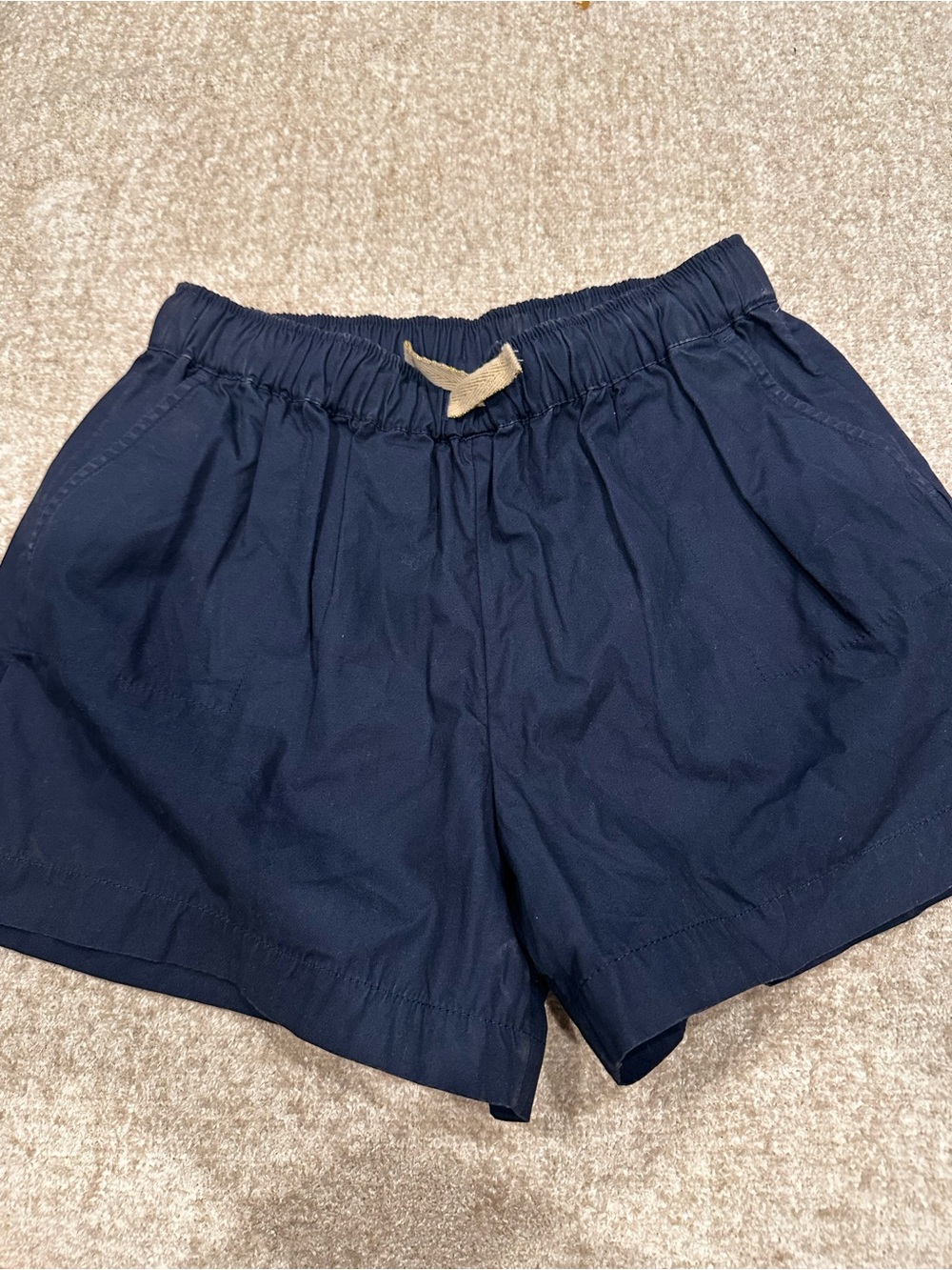 Women’s Navy Casual Elastic-Waist Shorts